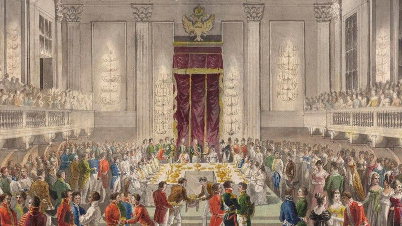 Banquete de la boda del emperador Franz I con Caroline Auguste 10.11.1816