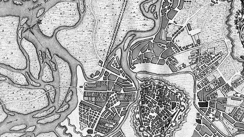 Plano de la ciudad de Viena publicado por J. Stockdale Piccadilly en 1800 