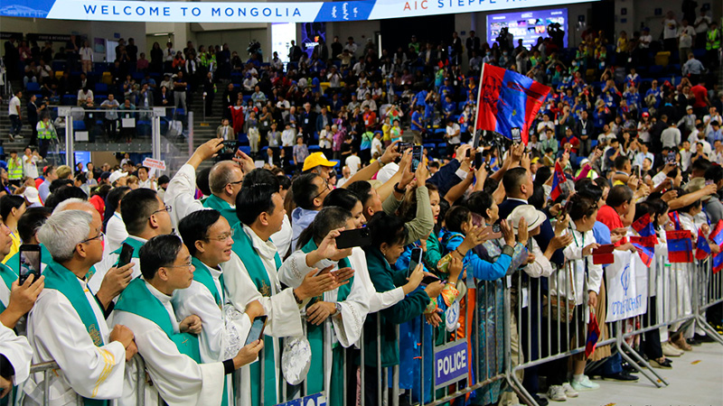 Mongolia fieles en la Misa