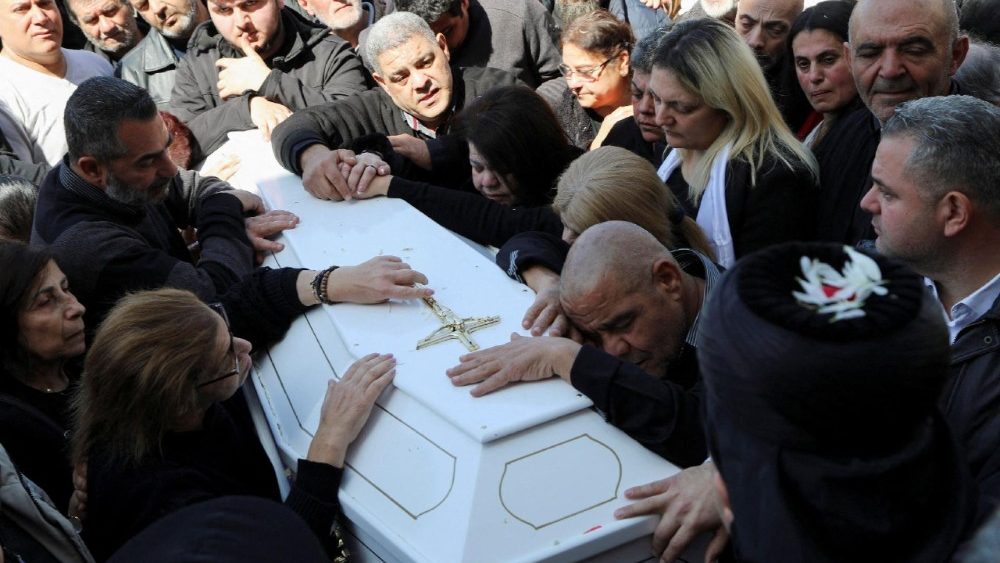 4. Funeral del padre Pierre Al Rahi sacerdote maronita libanes asesinado el lunes 9 de marzo