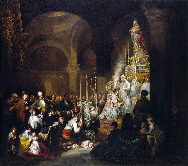 3.3. Joaquin Manuel Fernandez Cruzado Misa mayor en una iglesia andaluza 1840 Museo de Bellas Artes de Bilbao