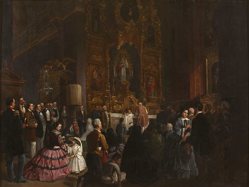 3.6. Francisco Cabral Bejarano Una misa 1863 Museo del Romanticismo de Madrid