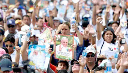 Imagen de la visita del Santo Padre a Ecuador entre el 5 y 8 de julio del 2015
