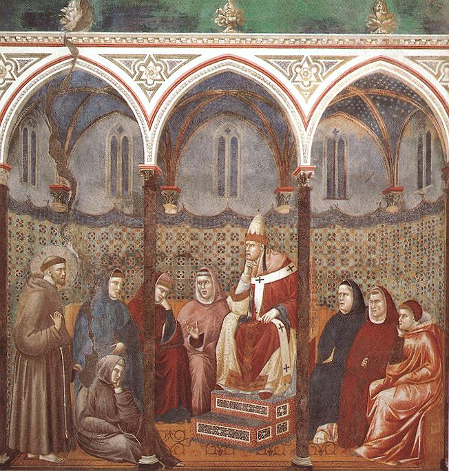 2.4. Giotto Legend of St Francis 17 St Francis Preaching before Honorius III