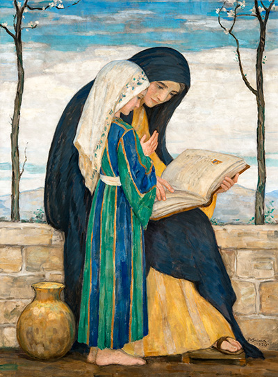 9.4. Santa Ana ensenando geografia a su hija